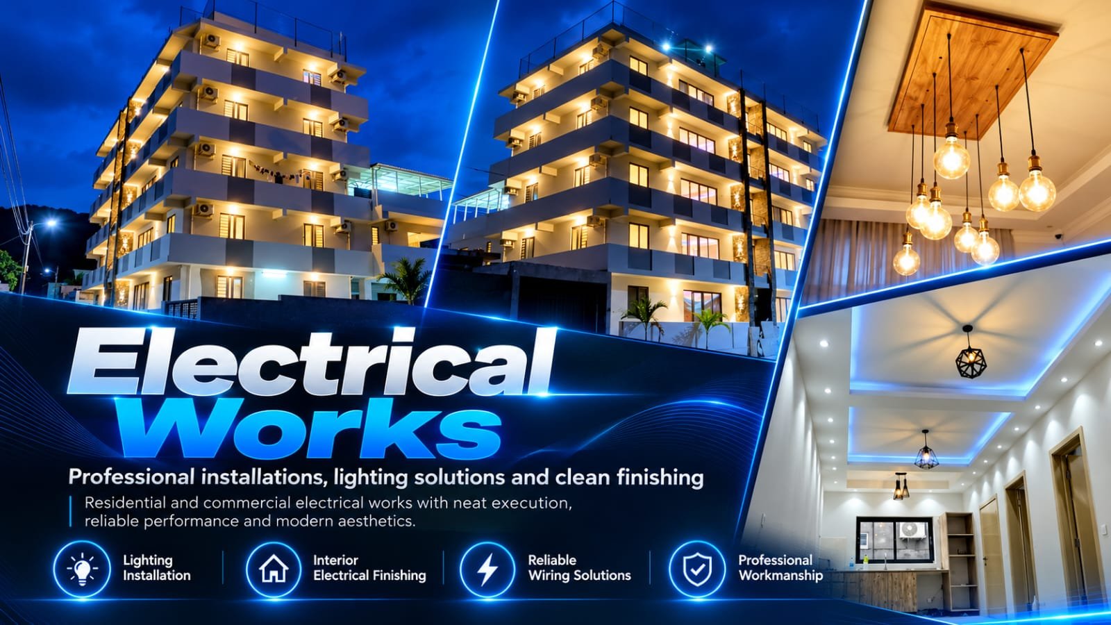 Commercial and residential architectural lighting and electrical works