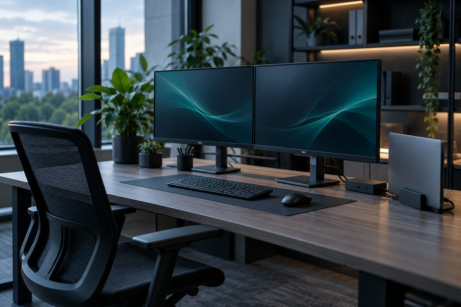 Office workstation setup
